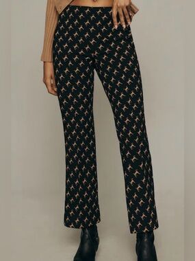 Maeve x Anthropologie The Margot Dog Printed Kick Flare